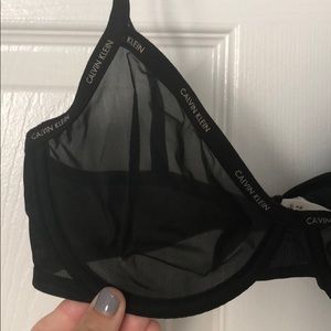 Calvin Klein Black mesh bra 32c worn once